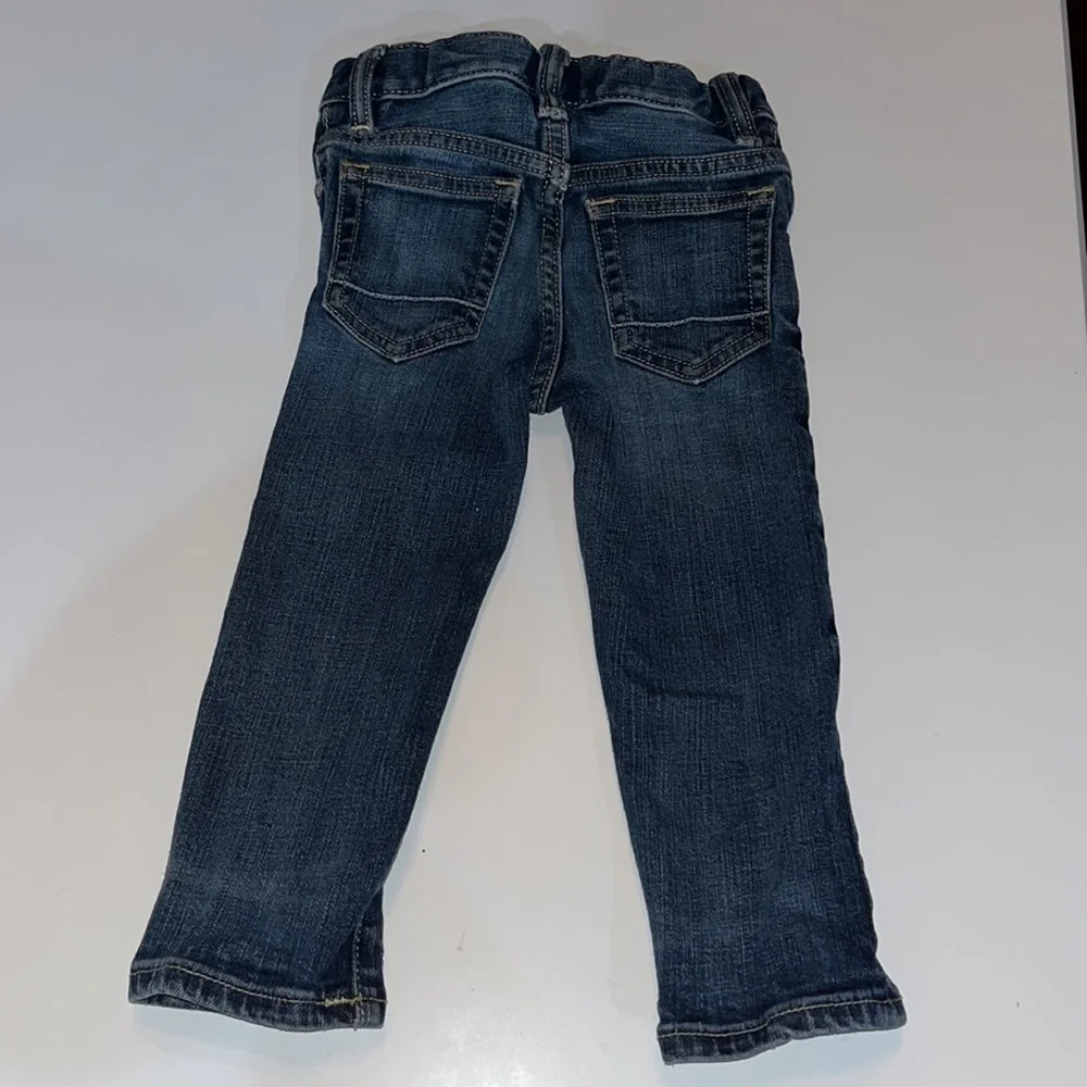 Gap 1969 Baby Skinny Jeans Sz 18-24‎ Months Medium Wash Stretch Adjustable Waist